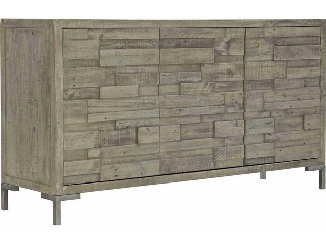 Highland Park Shaw 64" Pine Wood Morel Glazed Silver Buffet