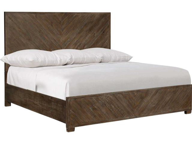 Logan Square Fuller Sable Brown Pine Wood Queen Panel Bed