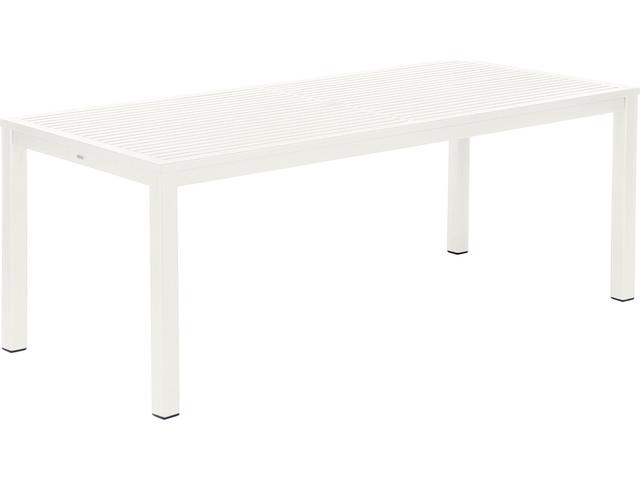 Barlow Tyrie Aura Dining Table Arctic White Powder-Coated Aluminum 79"W x 35"D x 29"H