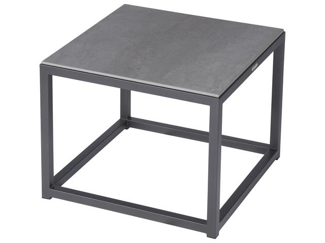 Equinox Side Table - Graphite Powder Coated Stainless Steel Frame - Dusk Ceramic Top
