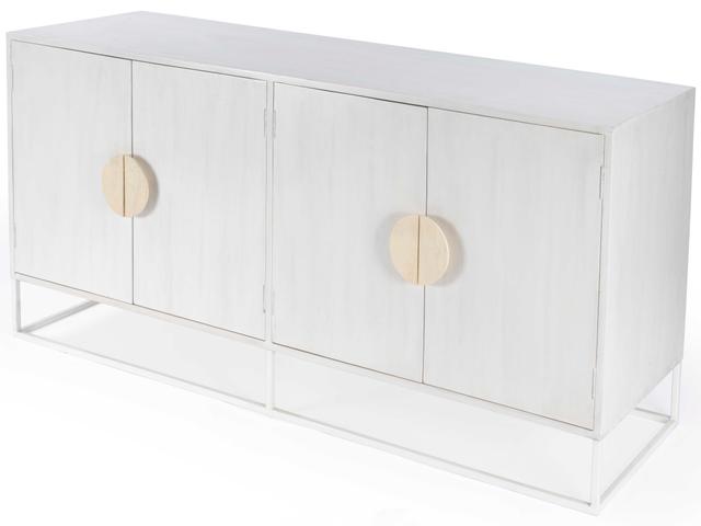 Lennasa 63" Mango Wood White Sideboard