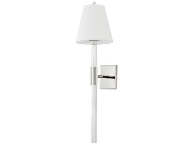 Martina 1-Light Polished Nickel Crystal Wall Sconce