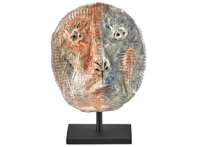 Artisan Face Disc Sculpture