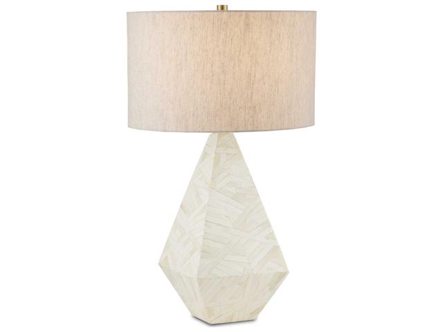 Elysium Natural Oatmeal Linen White Buffet Lamp