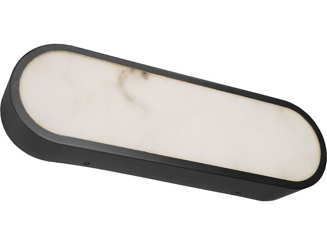 Walsh 1-Light Alabaster Black Wall Sconce in Matte