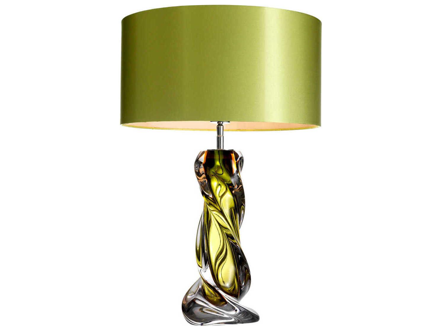 Carnegie Green Table Lamp in Solid Glass | French Wiring