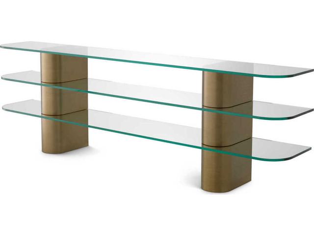 Lunden Brushed Brass Console Table