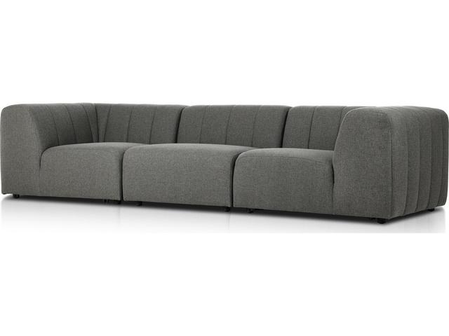 Four Hands Outdoor Solano Hayes Charcoal 3-Piece Sectional Sofa