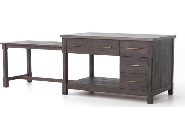 Patten Wood Rubbed Black Oak Bar Cart