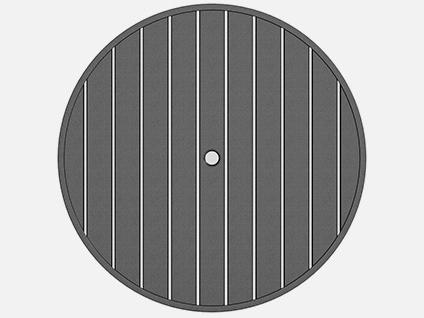 Homecrest Latitude Aluminum Round Table Top with Umbrella Hole