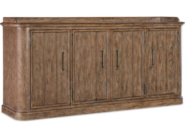 Americana 78" Brown Oak Wood Sideboard