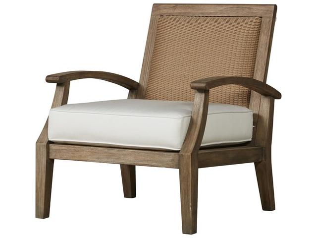 Lloyd Flanders Wildwood Teak Cushion Outdoor Lounge Chair