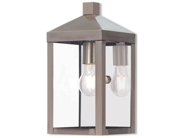 Livex Lighting Nyack Outdoor Wall Light in Brushed Nickel