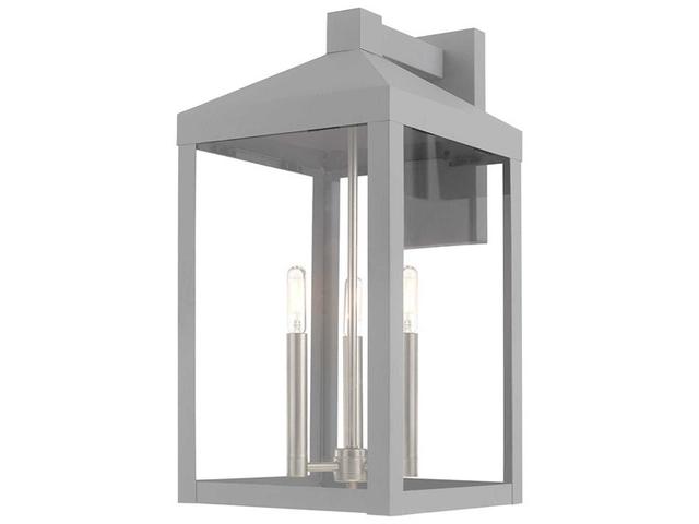 Livex Lighting Nyack 3 - Light Outdoor Wall in Nordic Gray