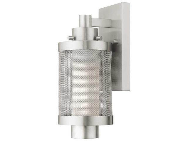 Livex Lighting Nottingham Outdoor Wall Light in Brushed Nickel
