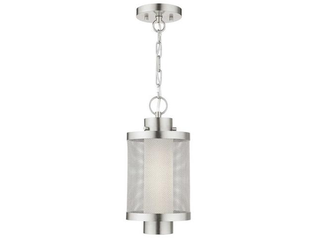 Livex Lighting Nottingham 1 - Light Outdoor Hanging in Brushed Nickel