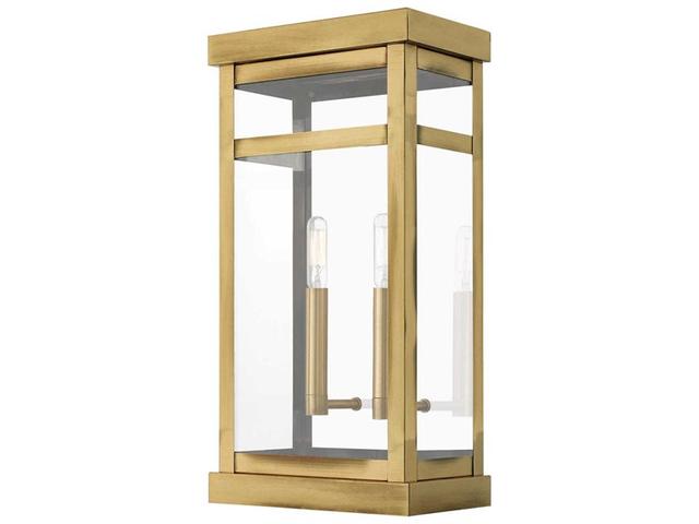 Livex Lighting Hopewell 2 - Light Outdoor Wall in Antique Brass