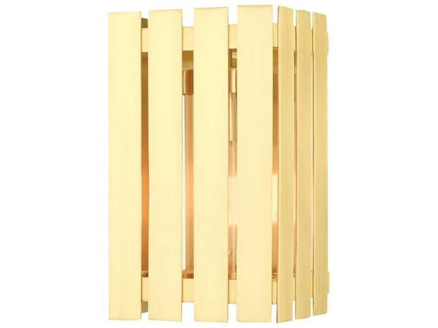 Livex Lighting Greenwich 1 - Light Outdoor Wall in Satin Brass