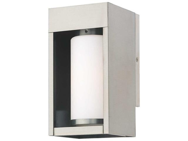 Livex Lighting Bleecker 1 - Light Outdoor Wall in Brushed Nickel