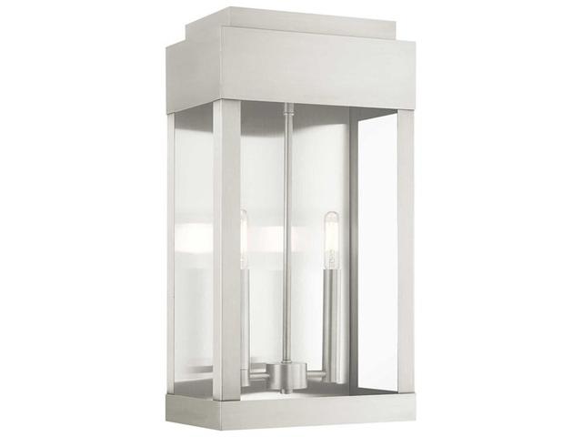 Livex Lighting York 2 - Light Outdoor Wall in Brushed Nickel