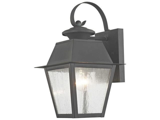 Livex Lighting Mansfield 1 - Light Outdoor Wall in Charcoal