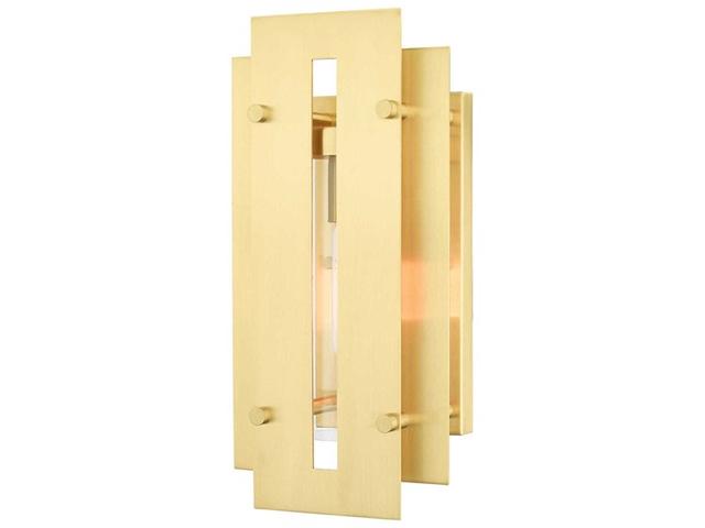 Livex Lighting Utrecht 1 - Light Outdoor Wall in Satin Brass