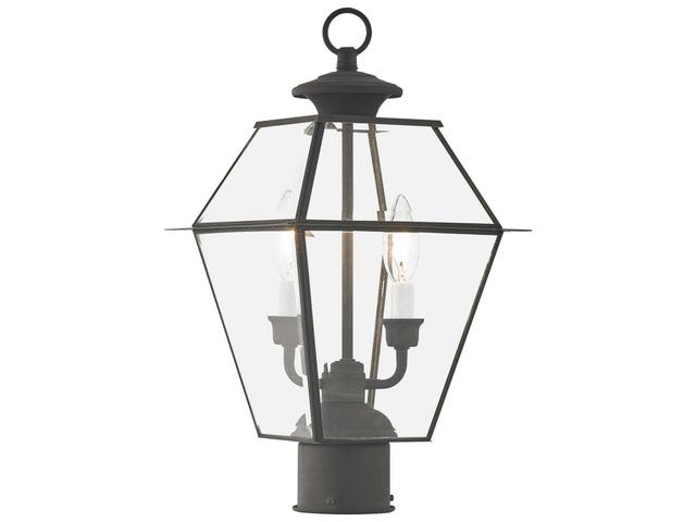 Livex Lighting Westover 2 - Light Outdoor Post in Charcoal