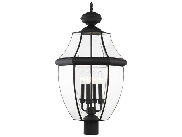 Livex Lighting Monterey 4 - Light Outdoor Post in Black