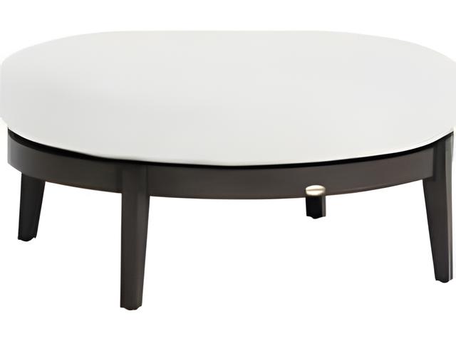 Ratana Lucia Silver Ash Grey Aluminum Cushion Ottoman