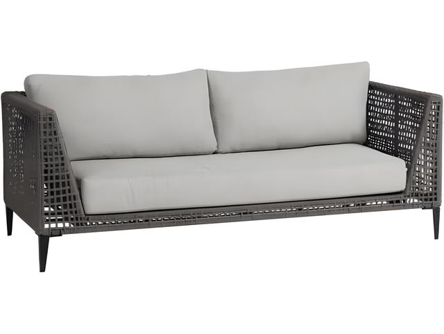Ratana Genval Silver Black Aluminum Cushion Sofa