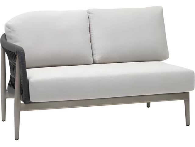 Ratana Coconut Grove Silver Pearl Aluminum Cushion Loveseat