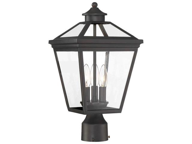 Savoy House Ellijay 3 - Light Outdoor Post in English Bronze