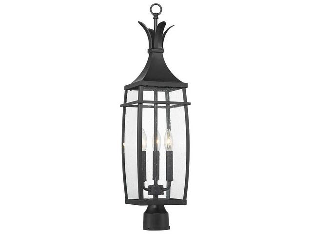 Savoy House Montpelier 3 - Light Outdoor Post in Matte Black