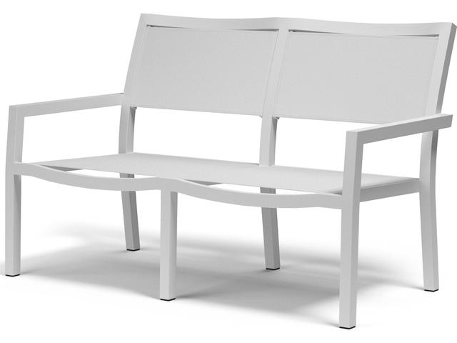 Naples Sling Aluminum Outdoor Patio Loveseat