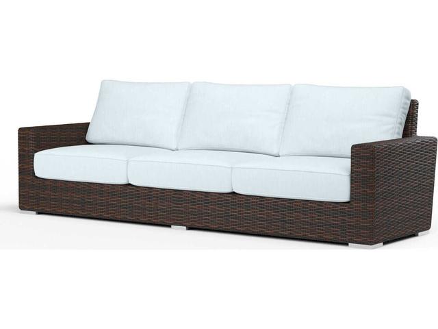 Montecito Cognac Wicker Cushion Sofa