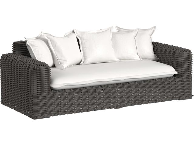 Sunset West Cabo Loveseat in Soothe Pearl with Flange Welt