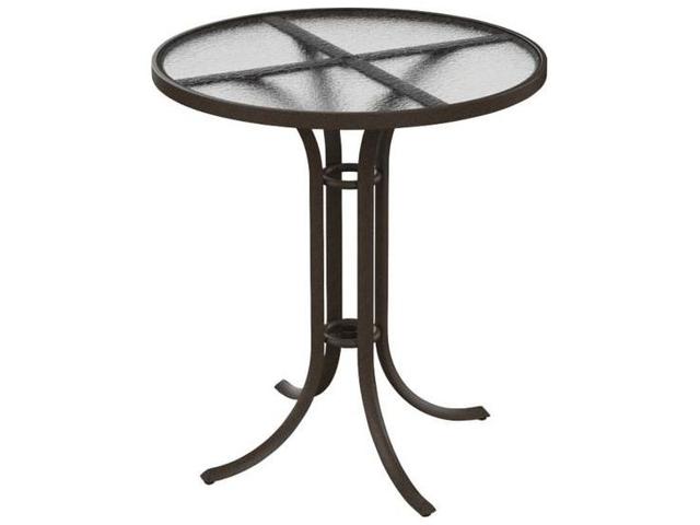 Tropitone Acrylic Cast Aluminum Round Outdoor Bar Table