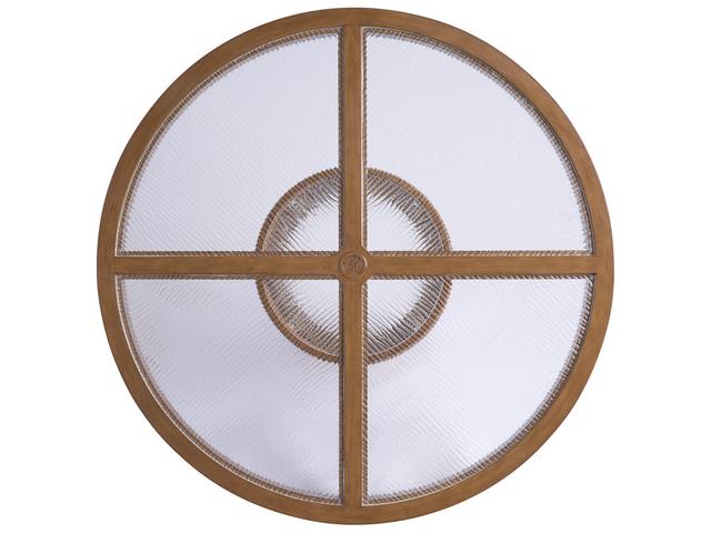 Tommy Bahama Outdoor Sandpiper Bay Ultra Clear Glass Round Dining Table Top with Umbrella Hole