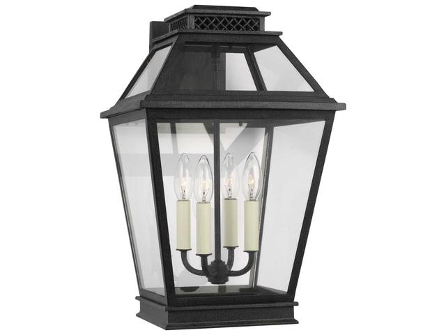 Visual Comfort Studio Falmouth 4-Light Outdoor Wall Light in Dark Weathered Zinc