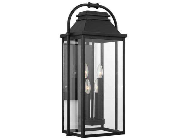 Visual Comfort Studio Wellsworth 4-Light Outdoor Wall Light in Textured Black