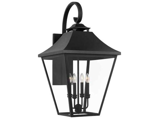 Visual Comfort Studio Galena 4-Light Outdoor Wall Light in Textured Black