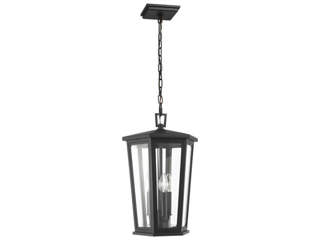 Visual Comfort Studio Witley 3-Light Outdoor Hanging Light in Textured Black
