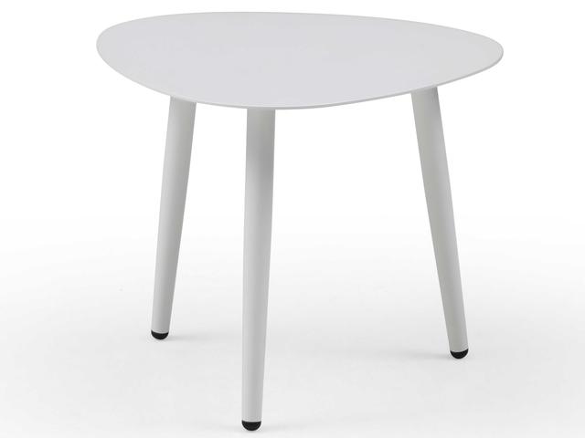 Whiteline Modern Living Outdoor Rowan White Aluminum End Table