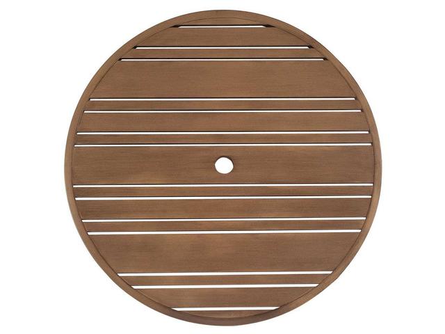 Woodard Extruded Aluminum Tri-Slat Round Table Top with Umbrella Hole