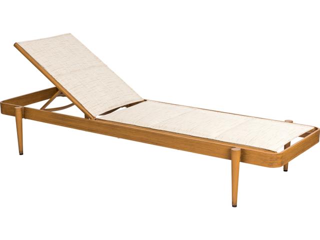 Woodard Daytona Padded Sling Aluminum Stackable Outdoor Patio Chaise Lounge