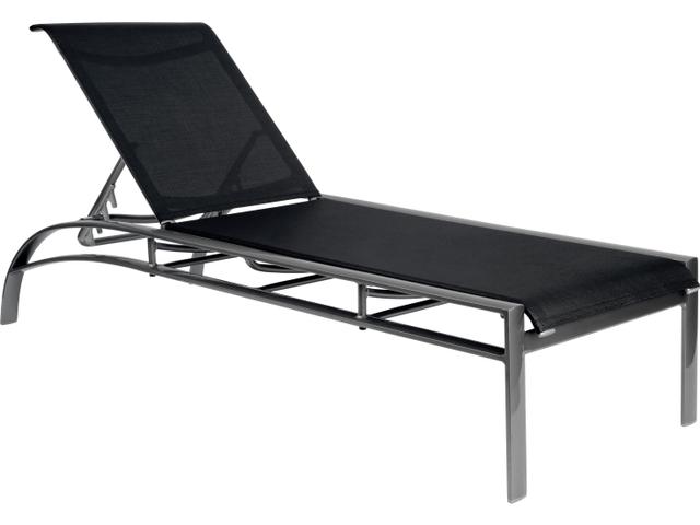 Woodard Metropolis Sling Aluminum Stackable Adjustable Outdoor Chaise Lounge