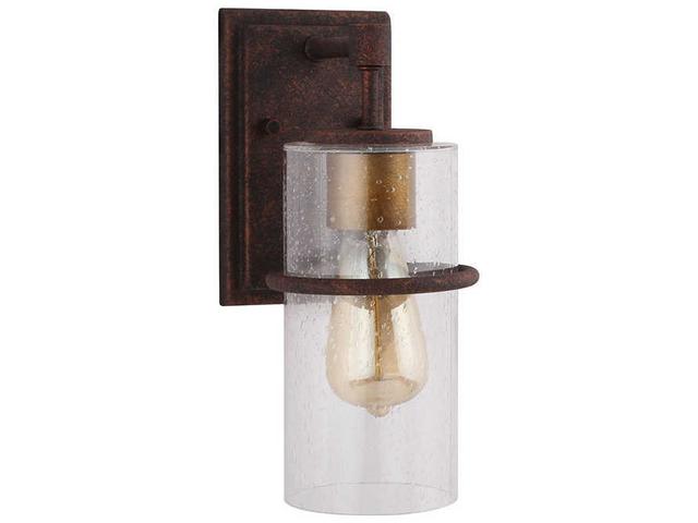 Eglo Brandel 1-Light Outdoor Wall Light in Rust Gold