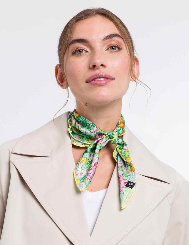 V. Fraas Floral Border Plaid Neckie | Style: Powder Mint | by TSC