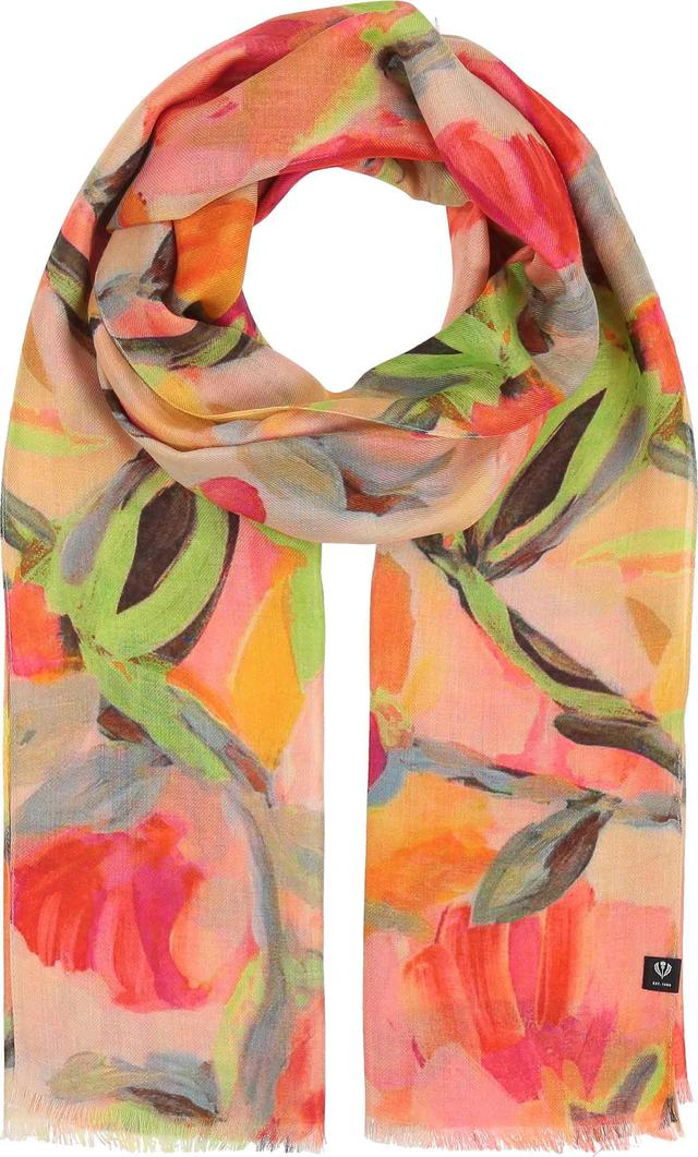 V. Fraas Abstract Floral Scarf | Style: Strawberry | by TSC