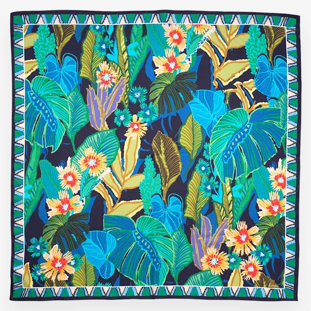 Echo Rainforest Square Scarf | Style: Hawaiian Ocean | by TSC